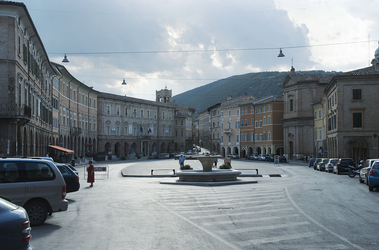 The main square of San Severino Marche