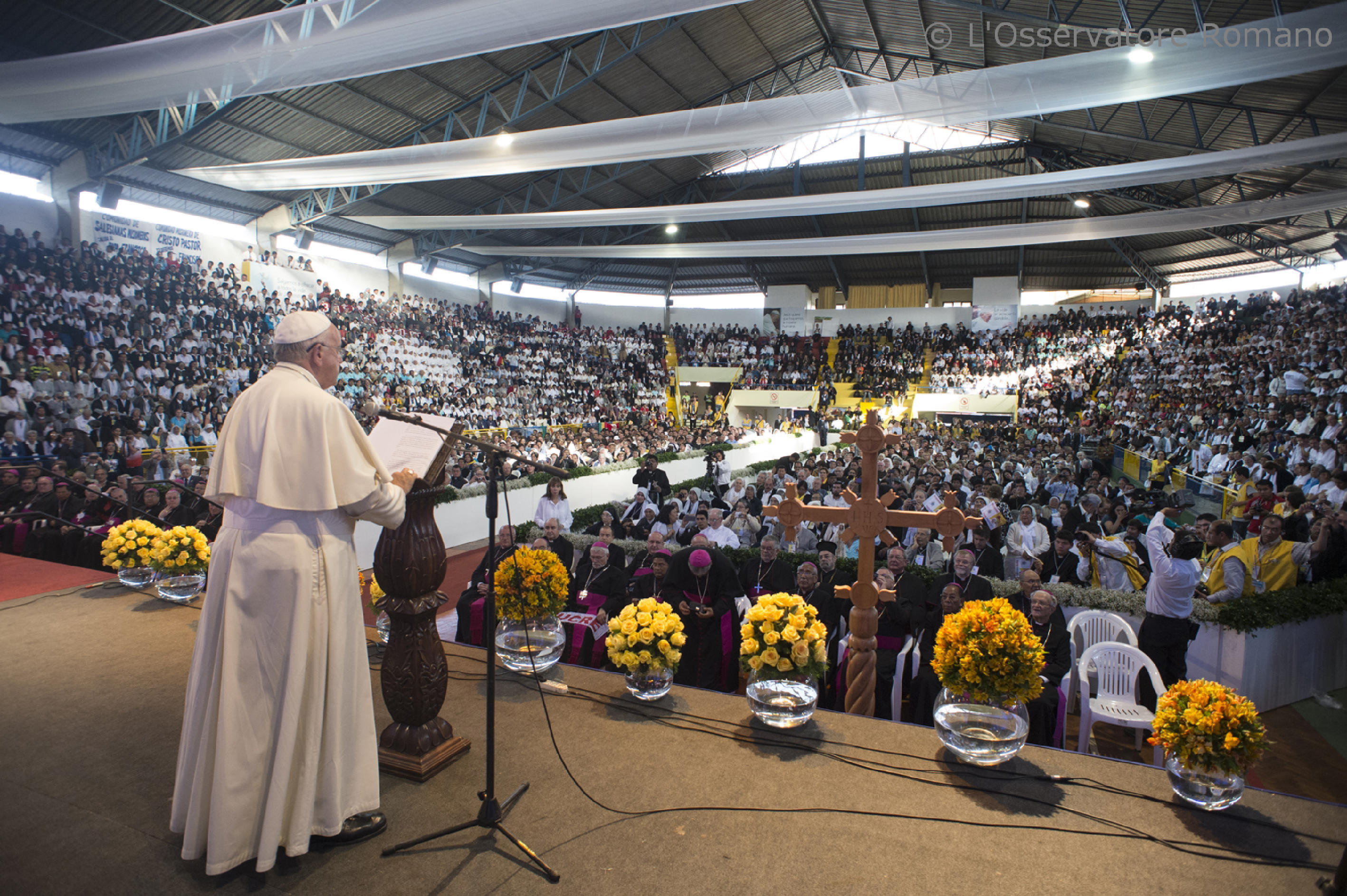 Pope Francis at the 2nd World Meeting of Popular Movements