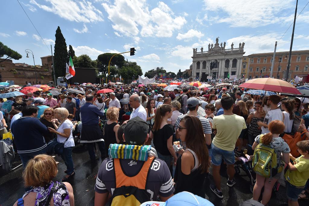 Family day against the gender ideology in the schools in San Giovanni in Laterano square  - 20 june  2015 - Roma