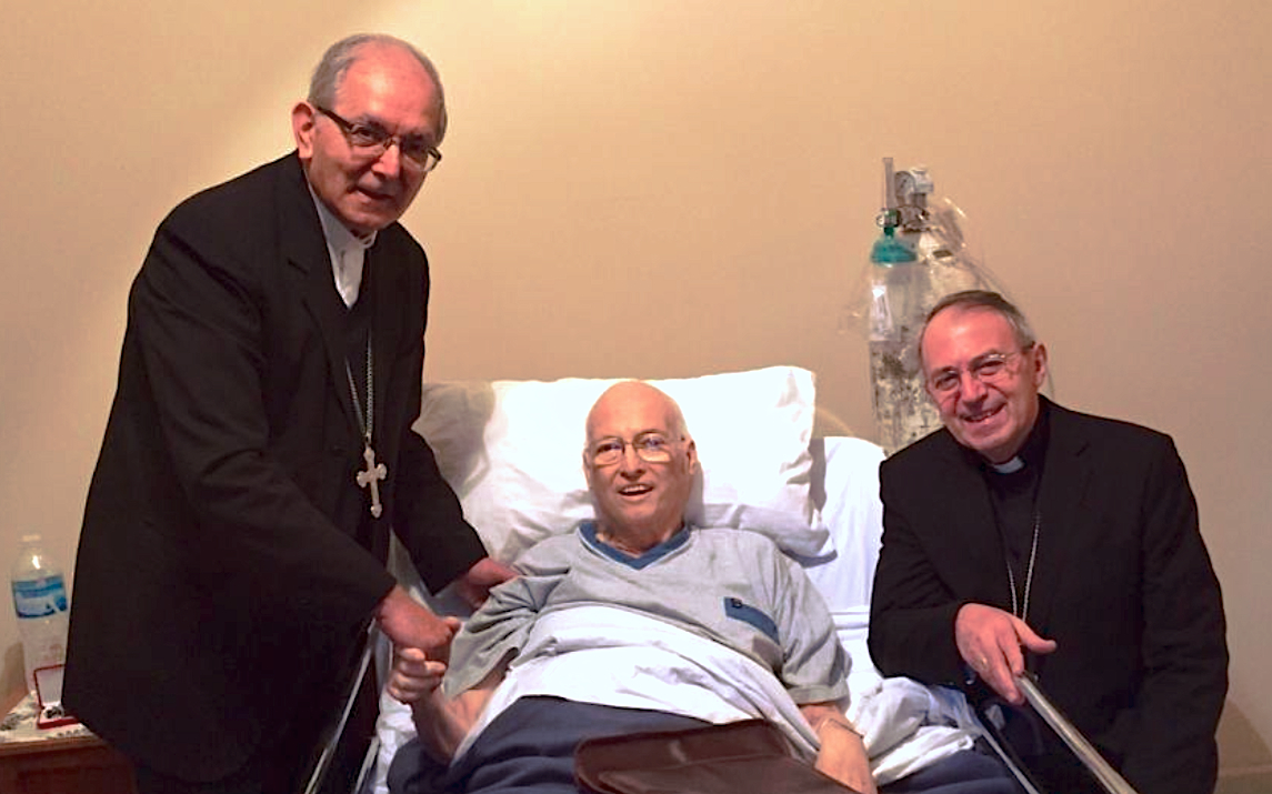 Mons. Rogelio Livieres receives a visit of Paraguayan bishops