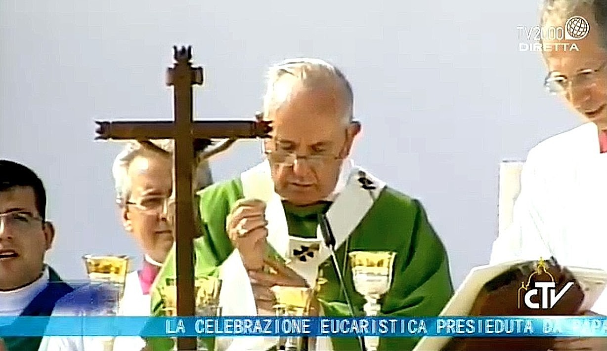 Pope Francis during the Holy Mass in Asunción del Paraguay