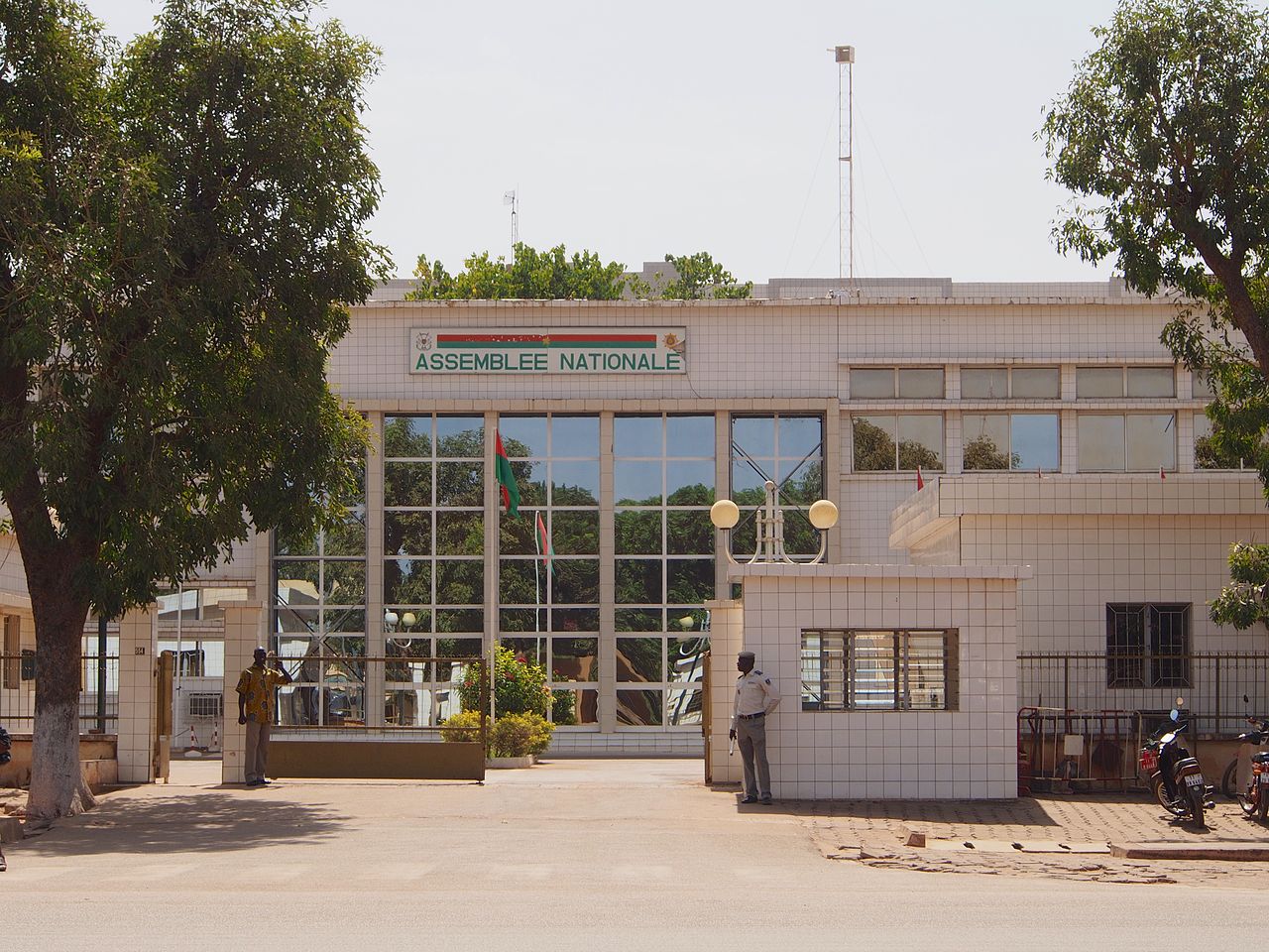 The building of the national assembly of Burkina Faso in downtown Ouagadougou