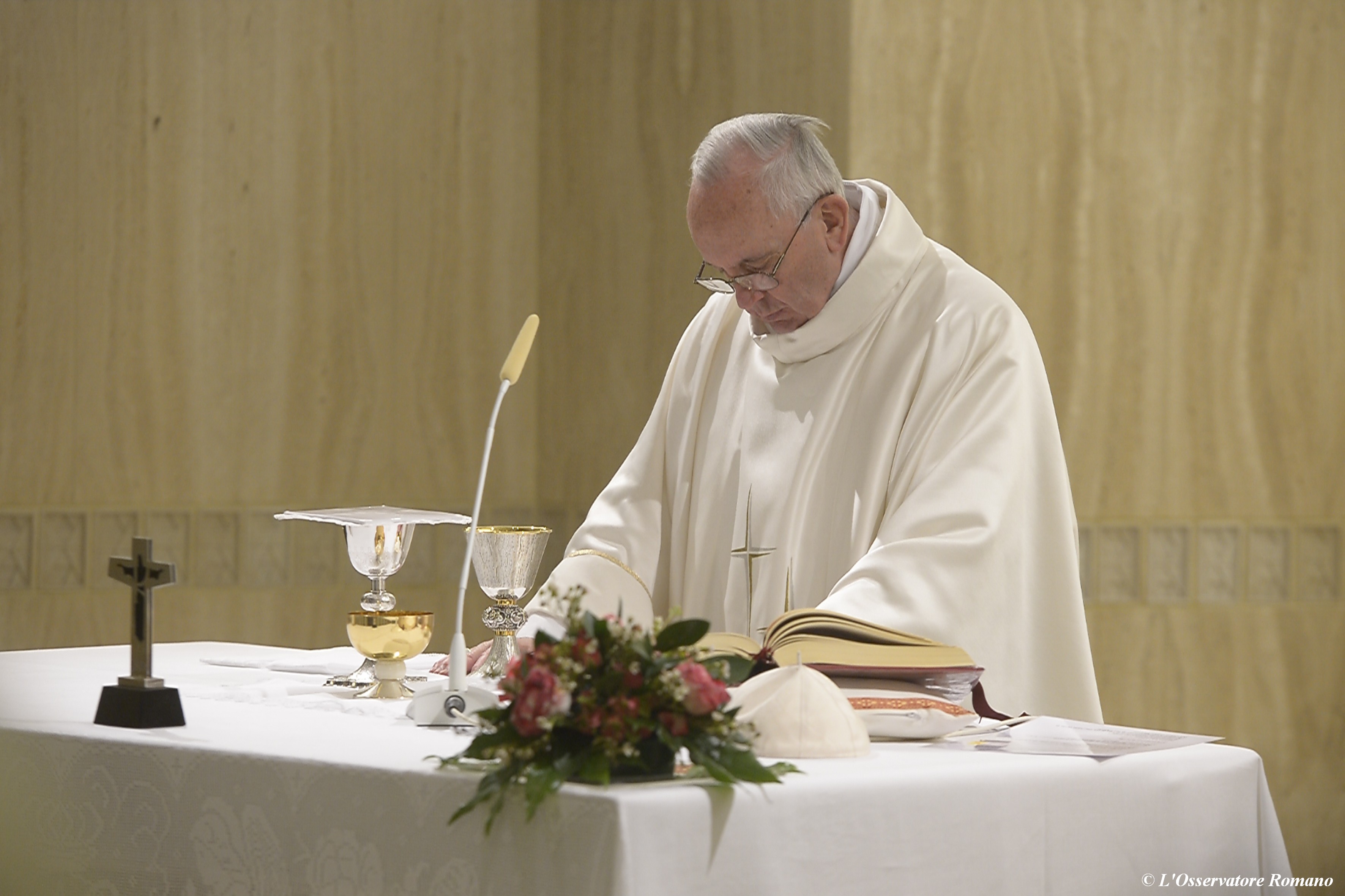 Pope Francis celebrates Mass in the Domus Sanctae Marthae