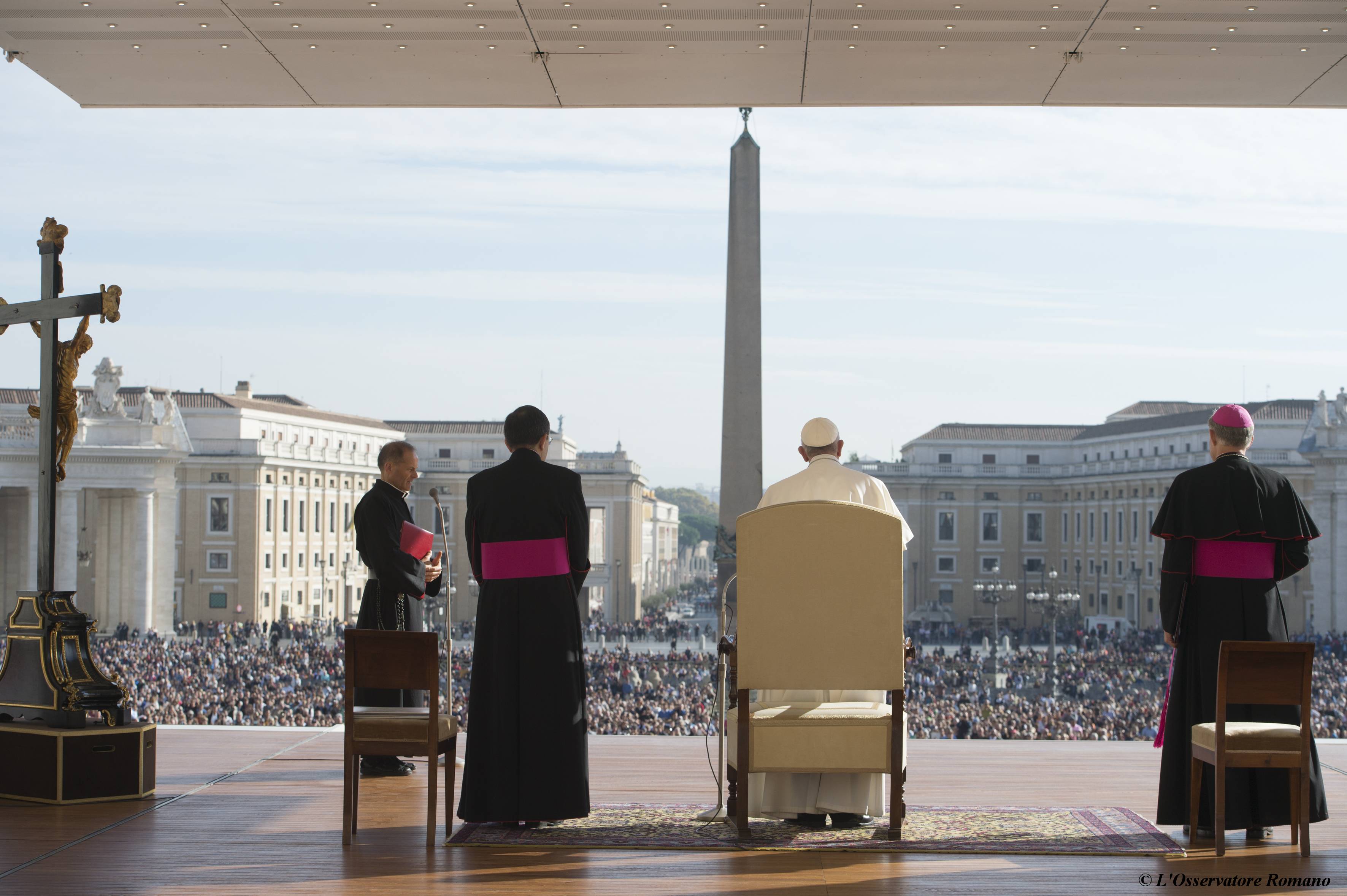Pope Francis during the General Audience of Wednesday 4th of November 2015