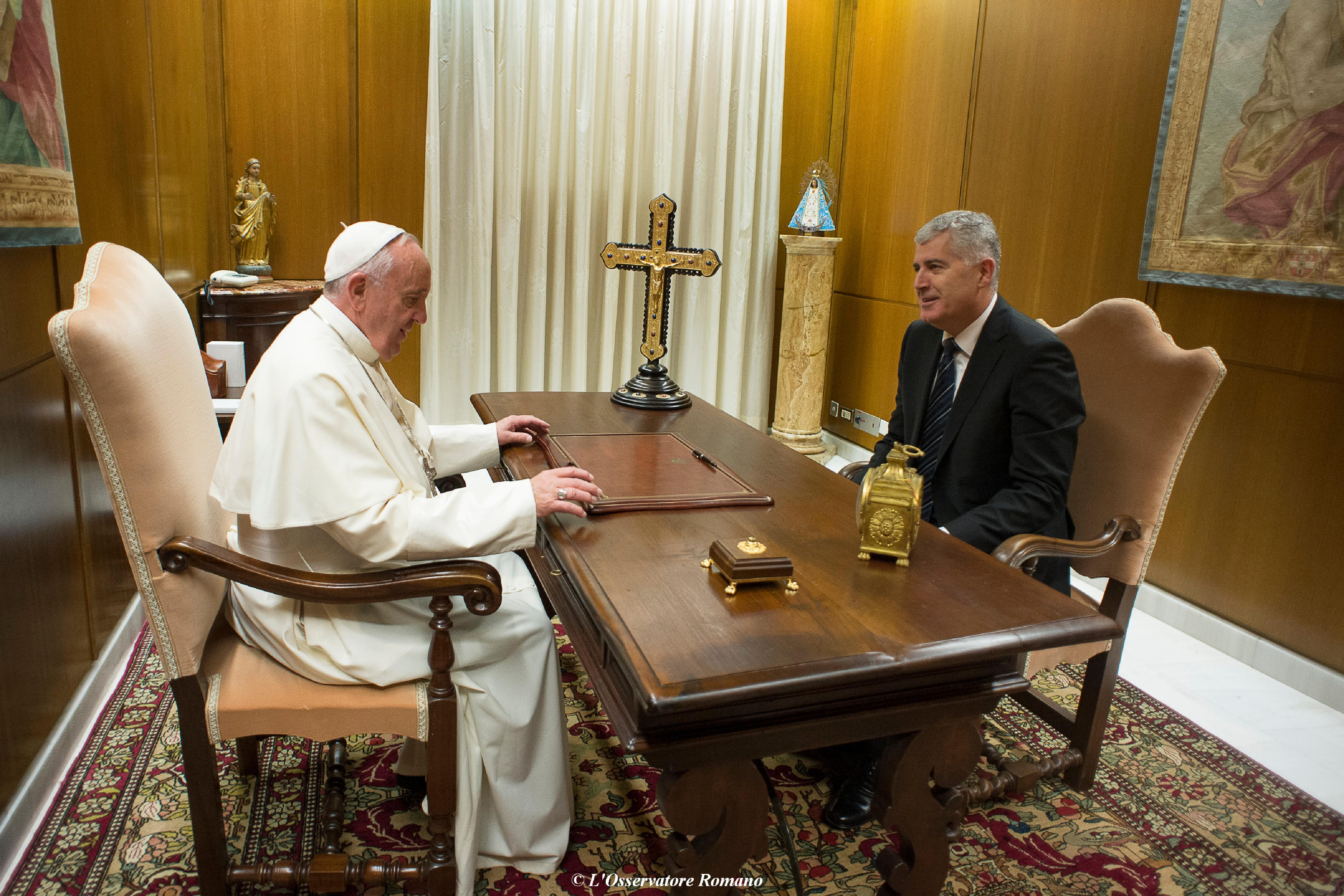 Pope Francis receives the Chairman of the Presidency of Bosnia and Herzegovina