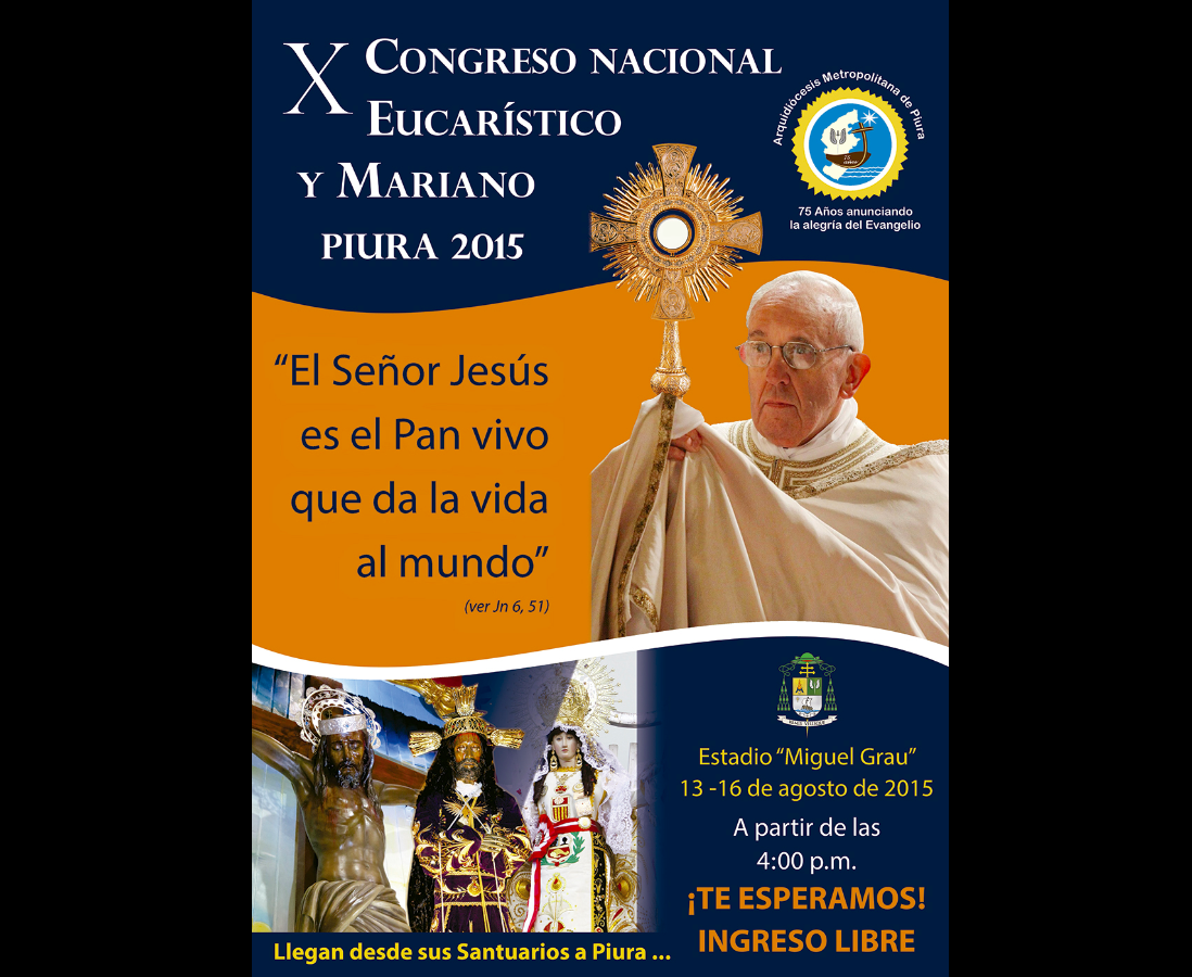 Poster of the Eucharistic and Marian Congress - Piura 2015