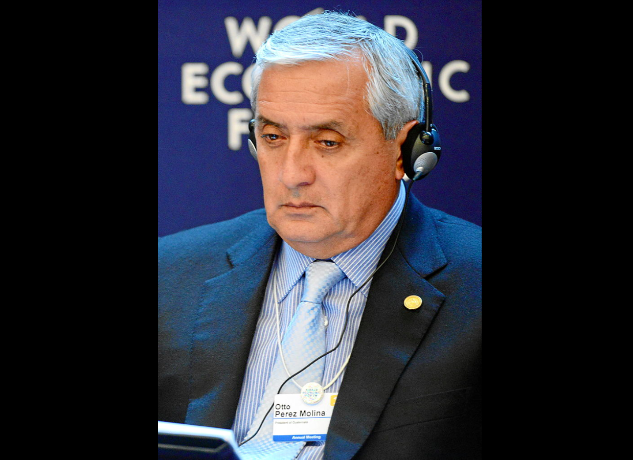 President of Guatemala Otto Perez Molina at World Economic Forum 2013