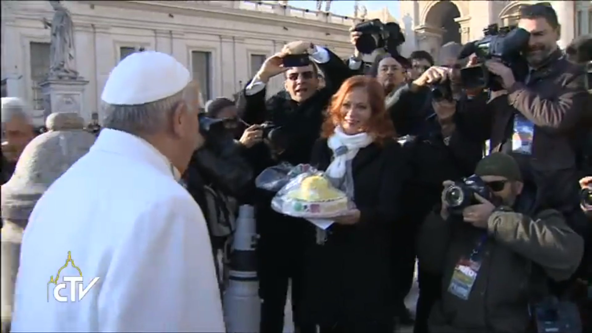 A "sombrero" for the Pope's 79th birthday