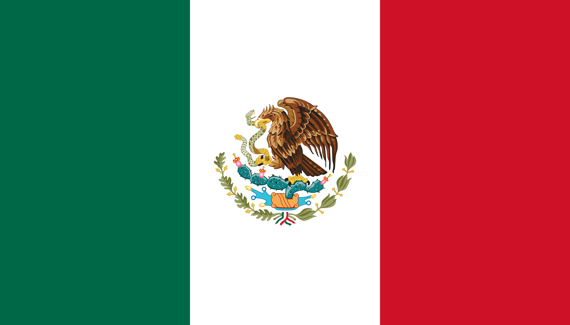 Bandera de México. Wikimedia Commons