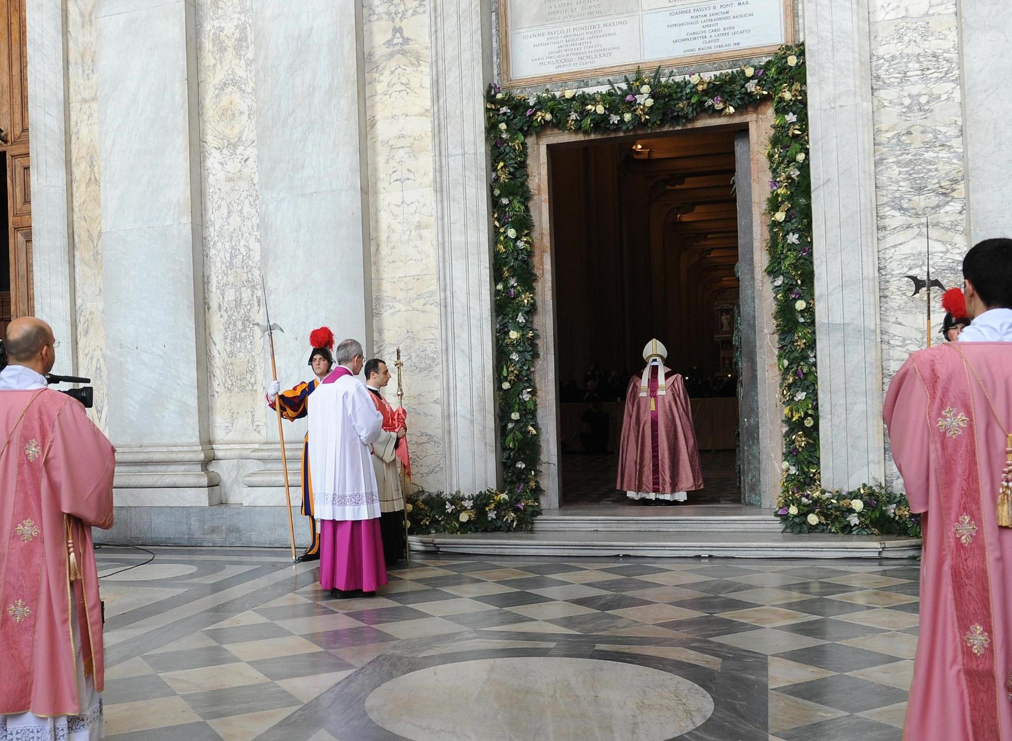 Pope Francis opens the Holy Door of St John Basilica