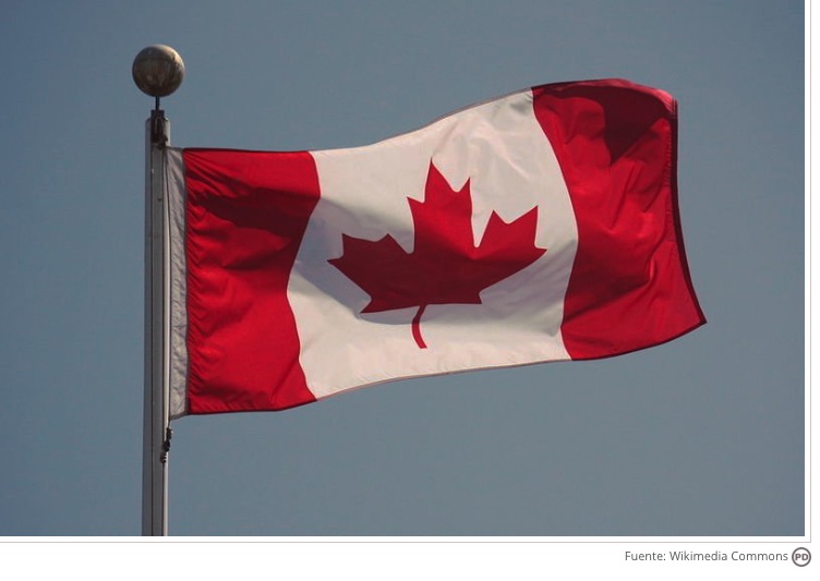 Bandera de Canadá - Wiki commons PD -