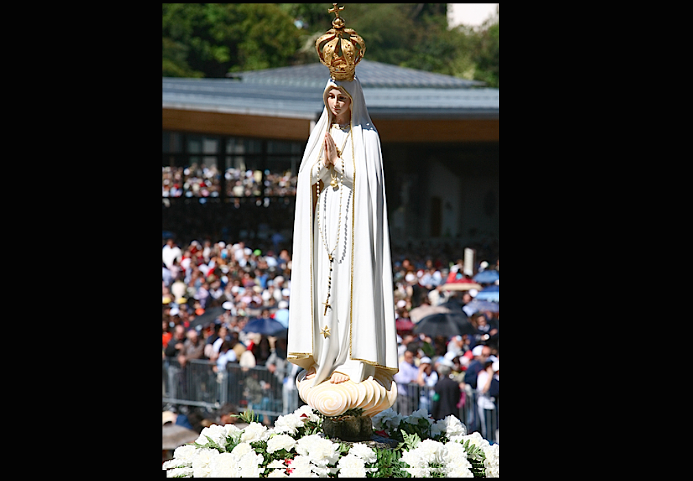 Our Lady of Fatima pilgrim in the sanctuary
