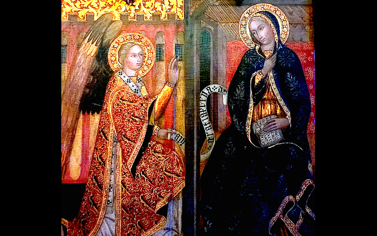 The Annunciation at the blessed Virgin Mary