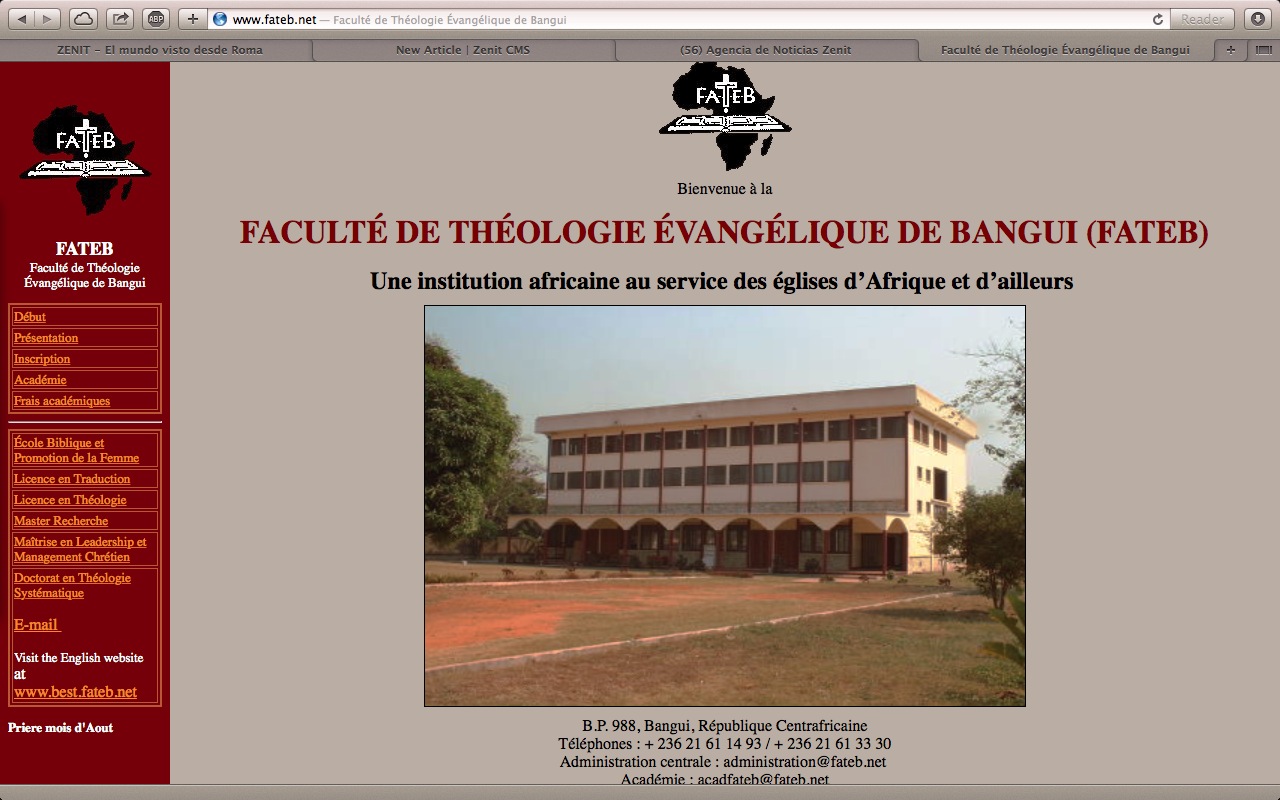 Web of university evangelical of Bangui (FATEB)