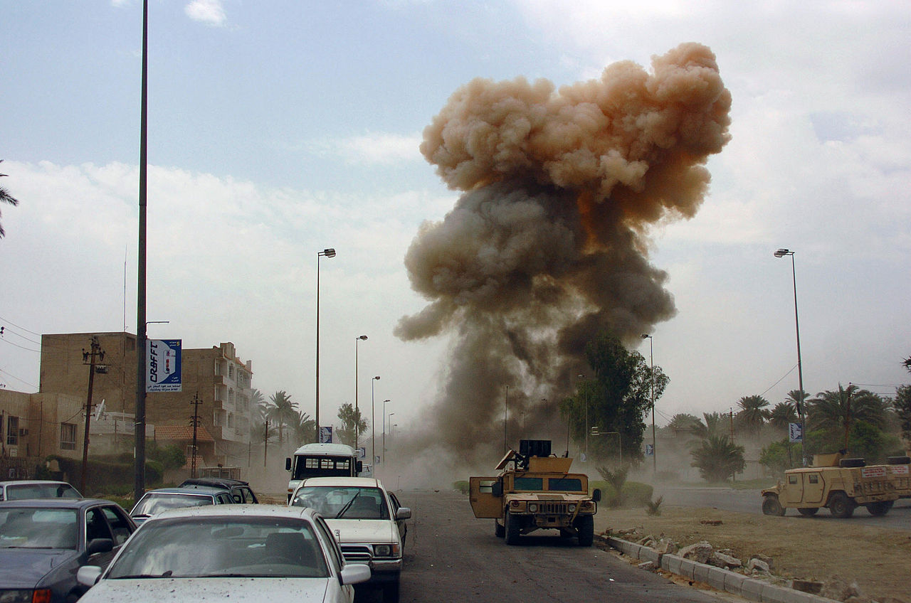 Coalition Forces respond to a car bombing in South Baghdad
