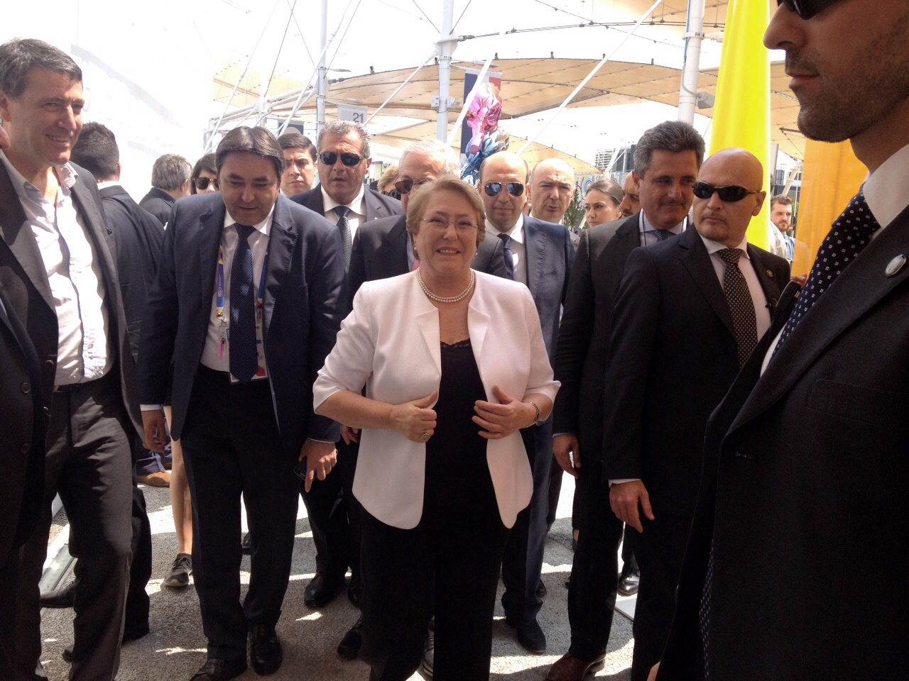 President of Chile Michelle Bachelet at Expo Milan 2015