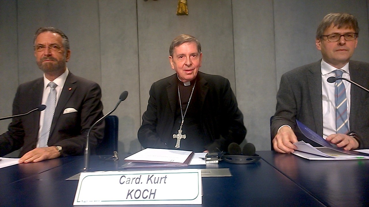 Cardinal Kurt Koch between  Rabbi David Rosen