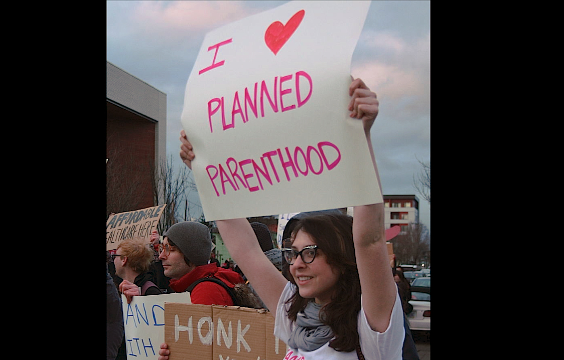 A Planned Parenthood supporter