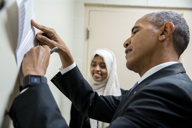 The President at the Islamic Society of Baltimore‬