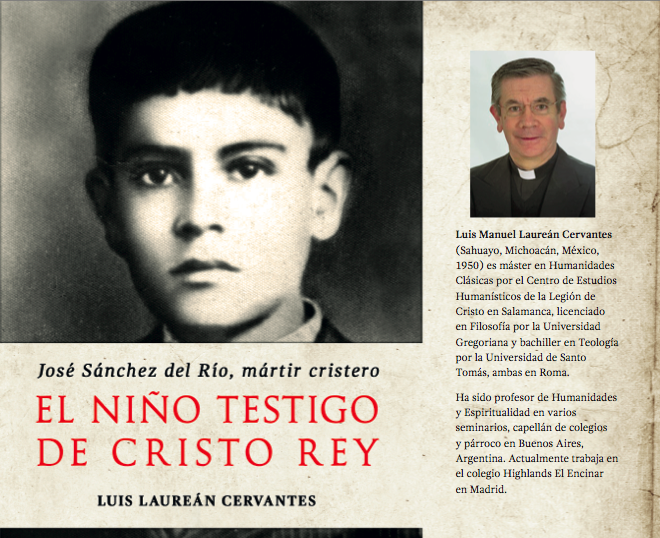 Portada del libro del P. Luis Laureán LC sobre el beato José Sánchez del Río