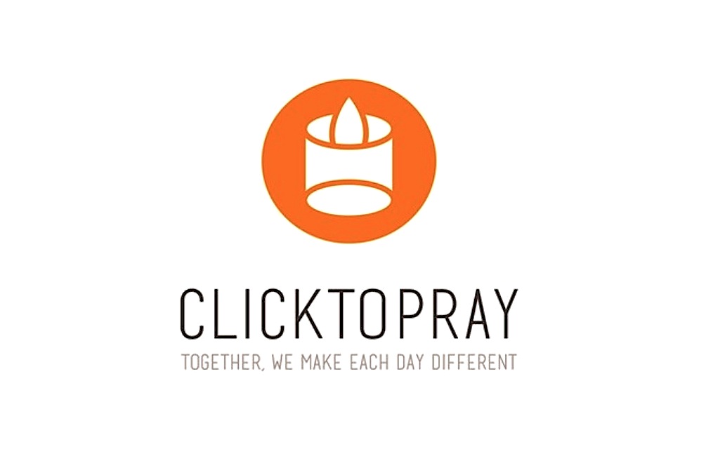 El logo de click to pray