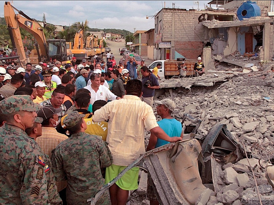Terremoto en Manta (Foto presidencia Ecuador)