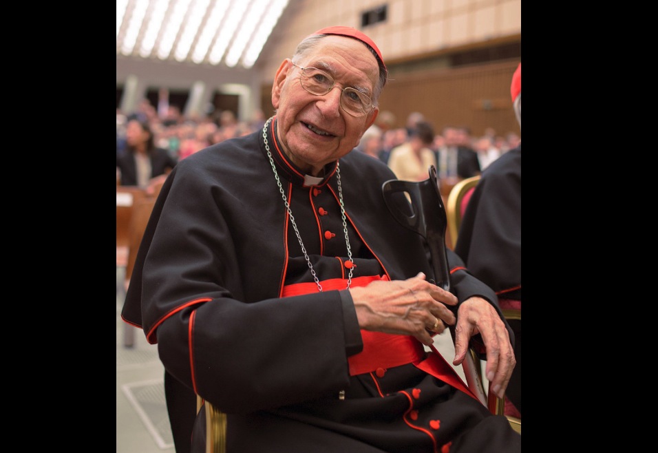 El cardenal Georges Cottier en el Aula Pablo VI (Foto Wiki commons - Paul Ronga)