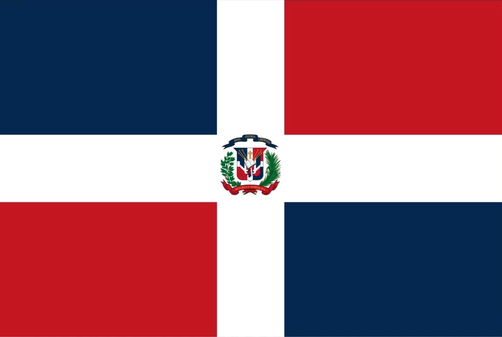 La bandera de República Dominicana