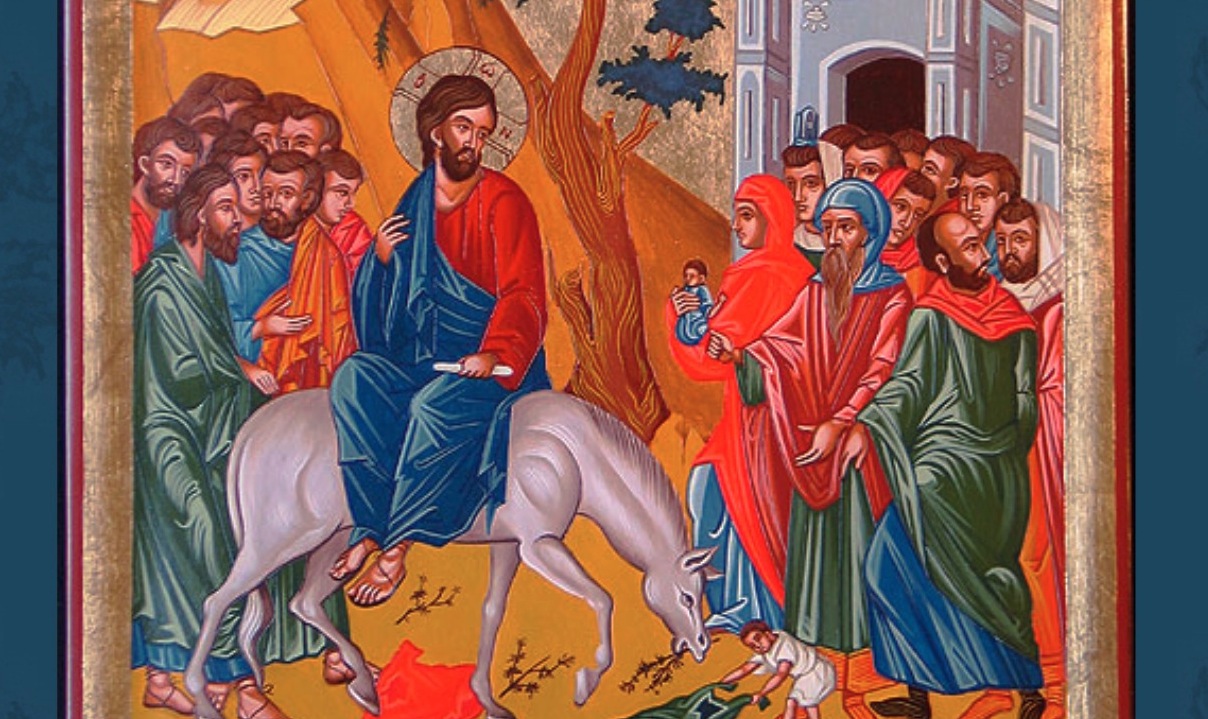Jesús en Jerusalén- (Monastero del monte Atos 1535)