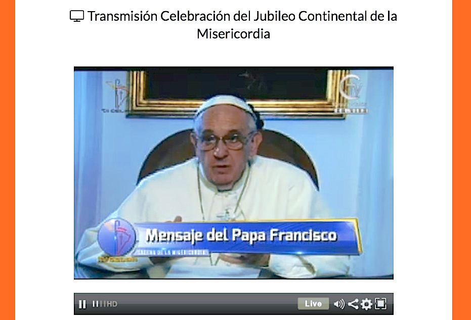 Video del Papa al Jubileo Continental della misericordia