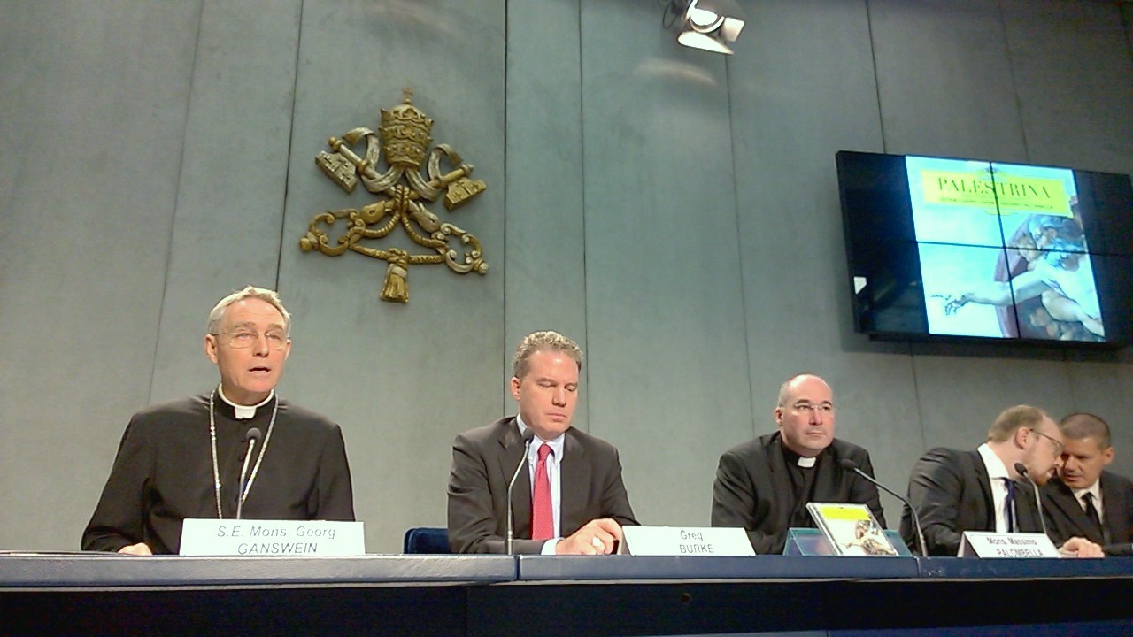 Sixtina presentación CD en la sala de prensa del Vaticano