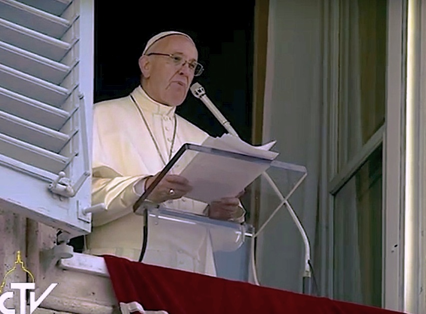 El papa Francisco después de la oración del ángelus (CTV ©)