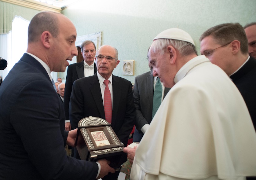 El Papa con la Liga antidifamación (Foto©Osservatore Romano)