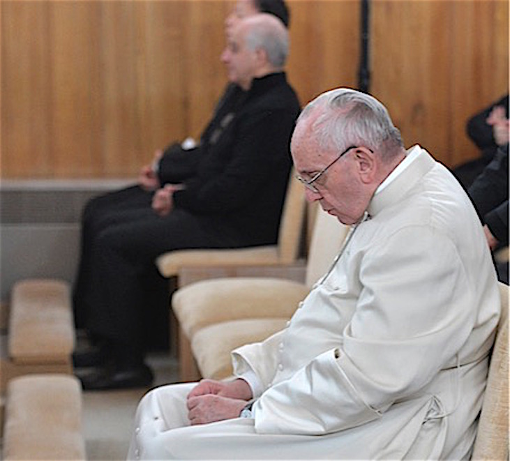 El Papa durante el retiro. (Fto. Osservatore © Romano)