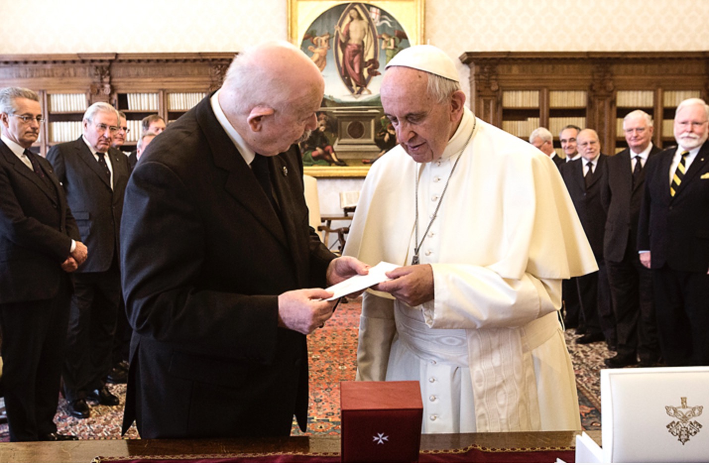 El Papa con los responsables de la Orden de Malta