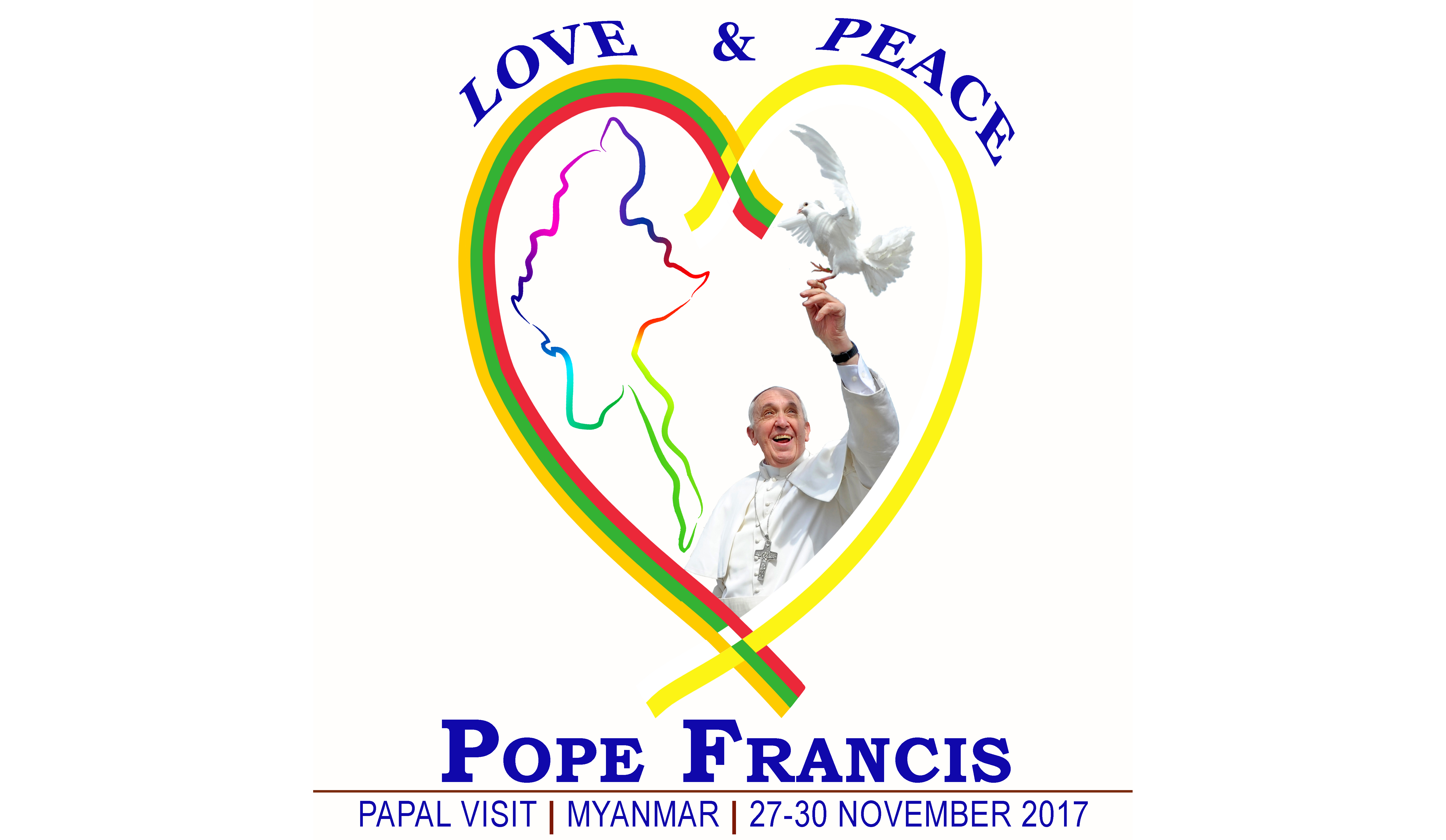 Logo oficial del viaje del Papa a Birmania