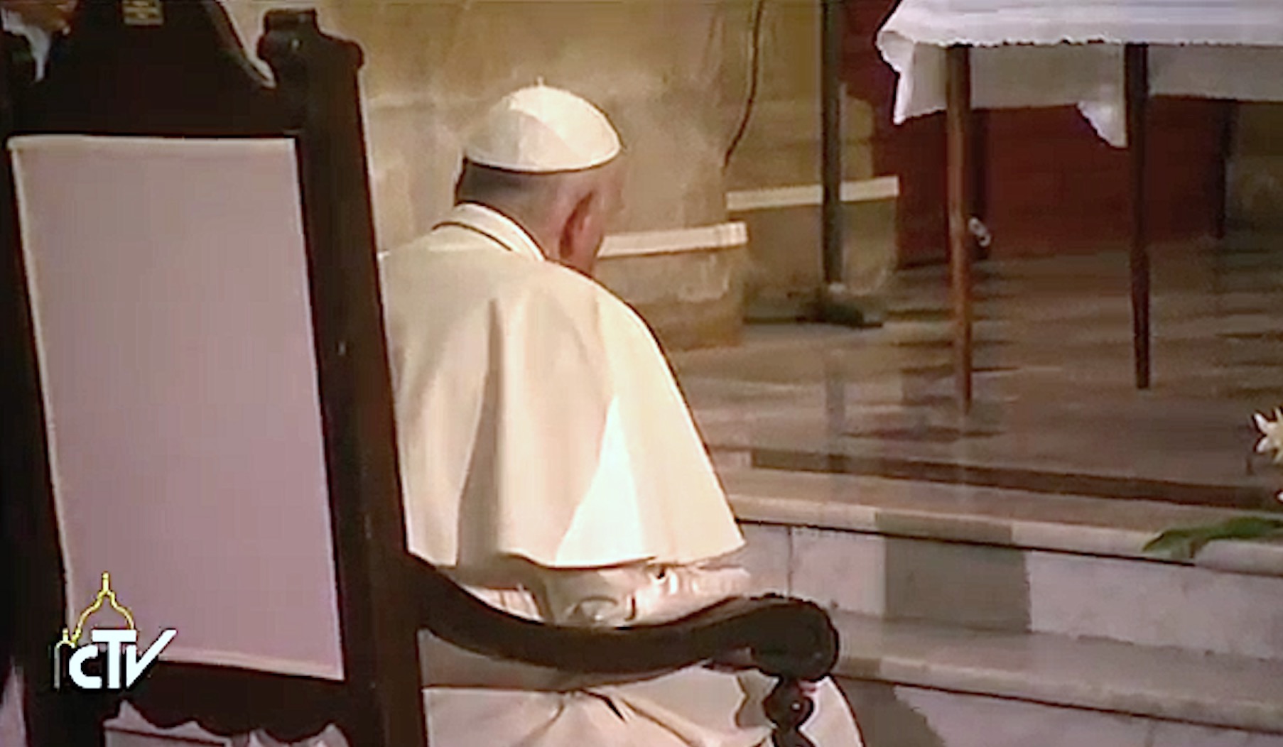 El Papa reza en Cartagena de Indias © Vatican Media