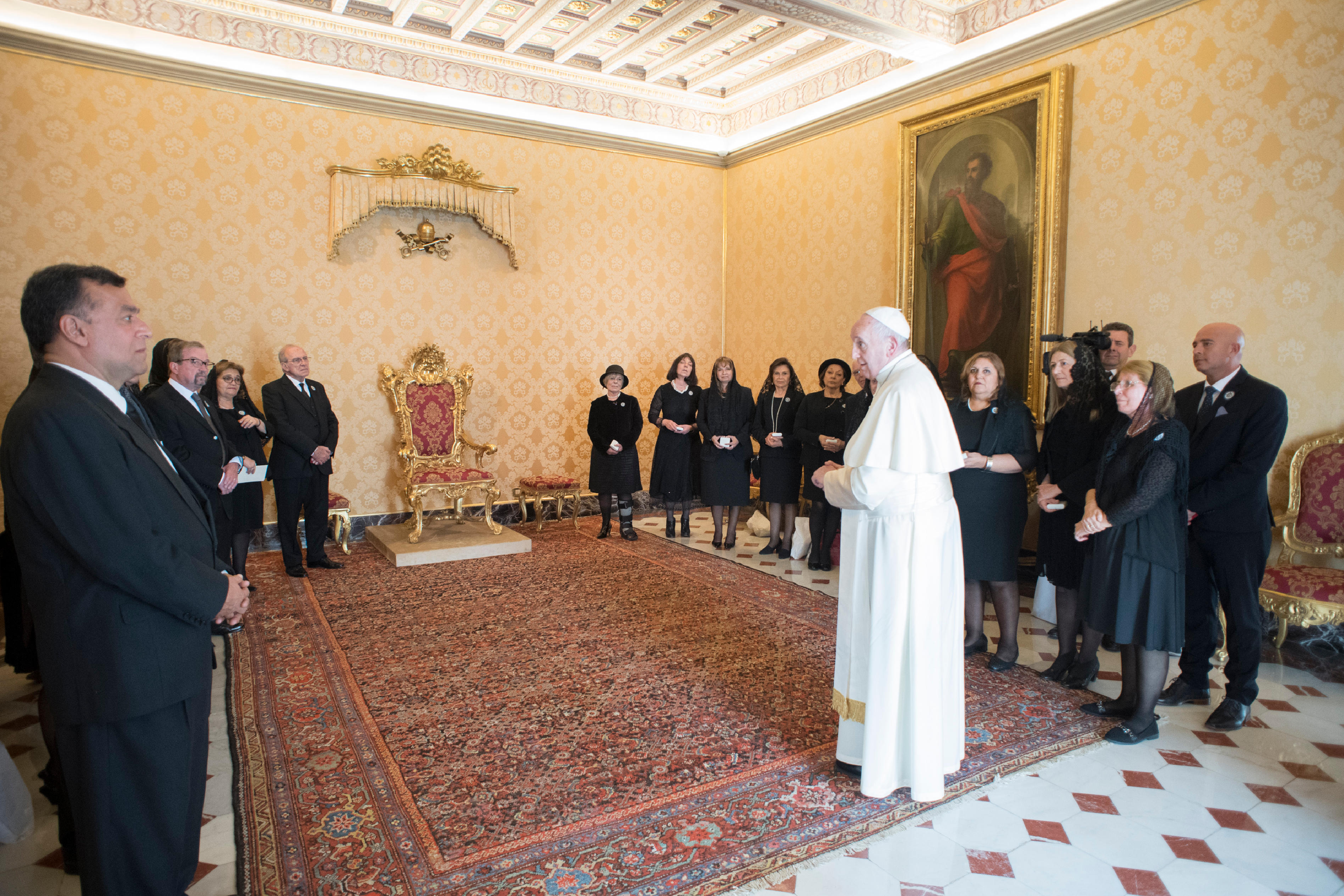 El Papa saluda a los rectores de la Universidad de Tucumán © L´Osservatore Romano