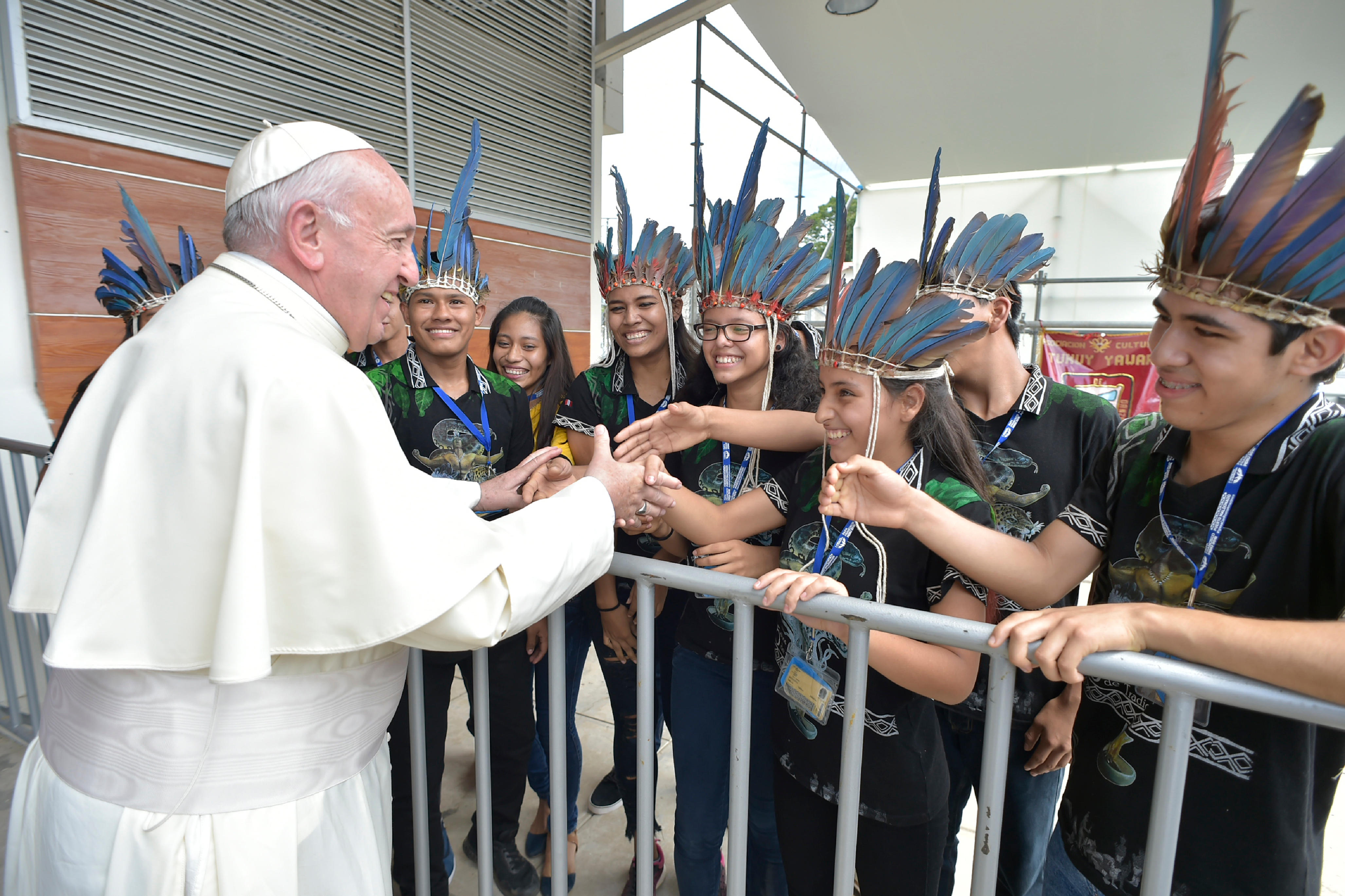 El Papa a su llegada al Aeropuerto de Puerto Maldonado © Vatican Media