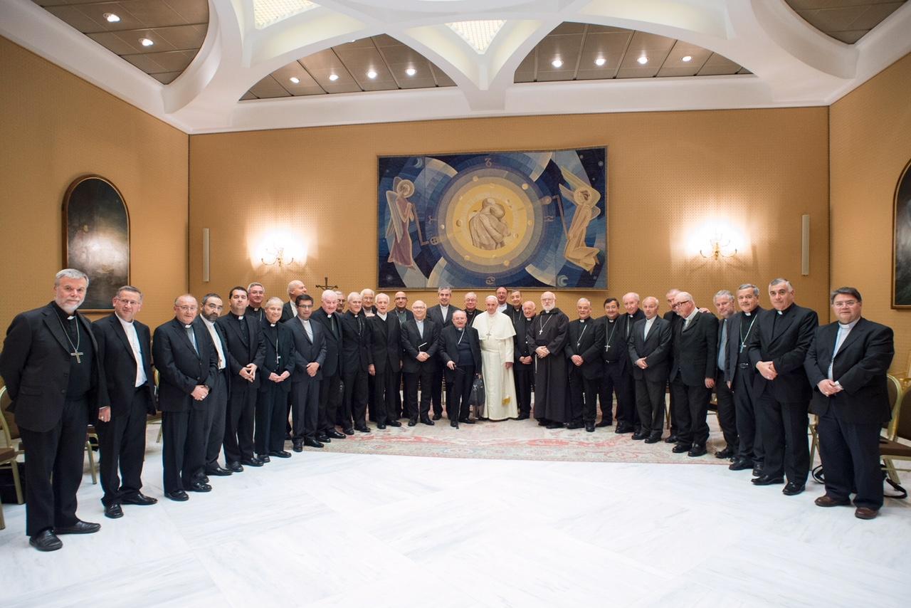 Encuentro del Papa con 34 obispos chilenos, 17 mayo 2018 © Vatican Media
