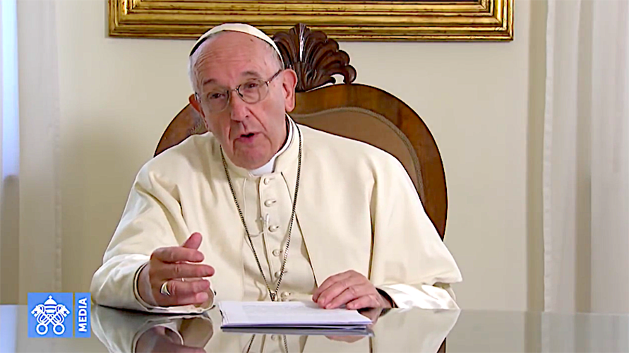 Video mensaje del Papa Francisco. Captura de pantalla Vatican Media