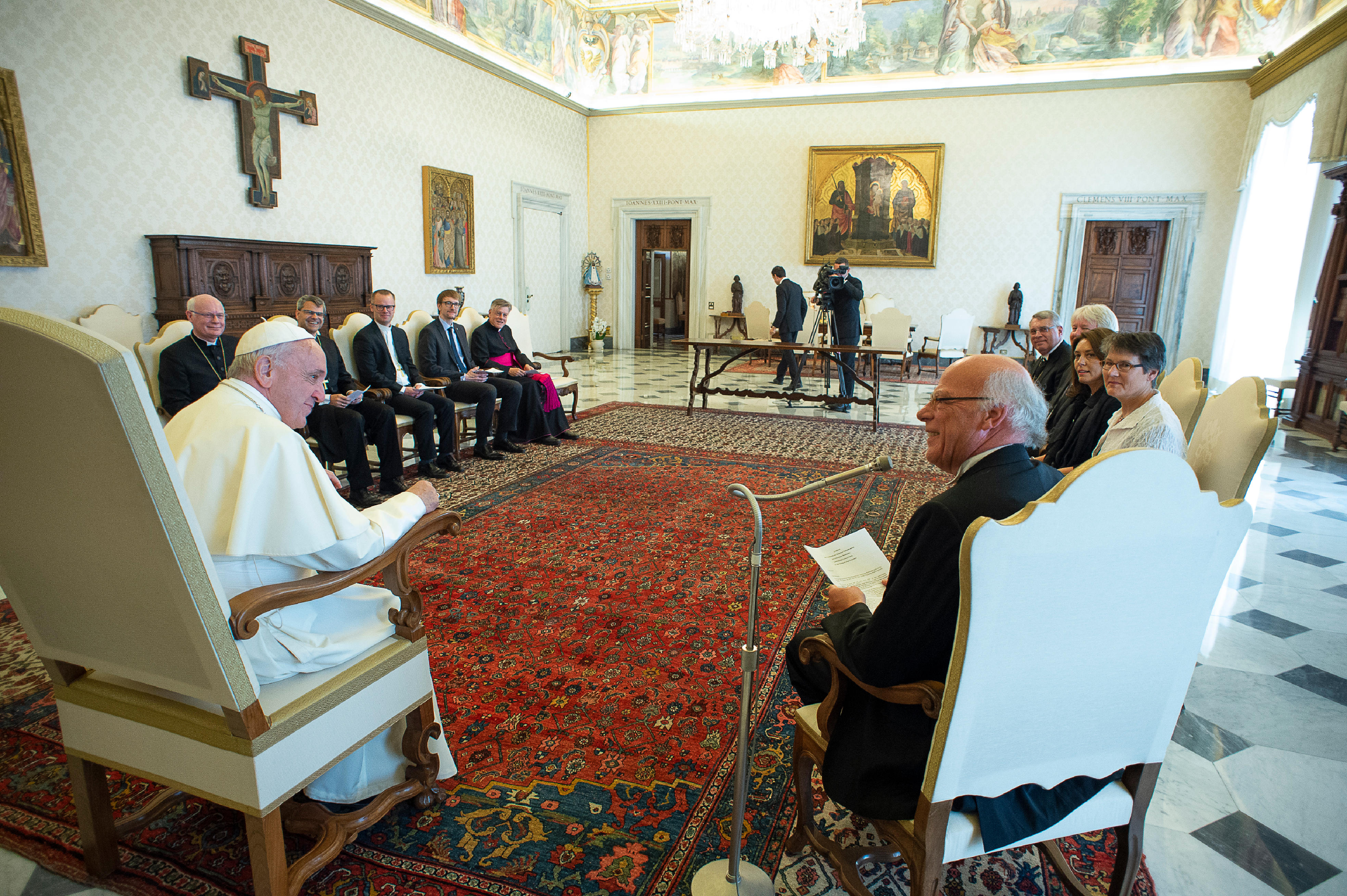 Audiencia del Papa con una delegación de la Iglesia Evangélica Luterana © Vatican Media