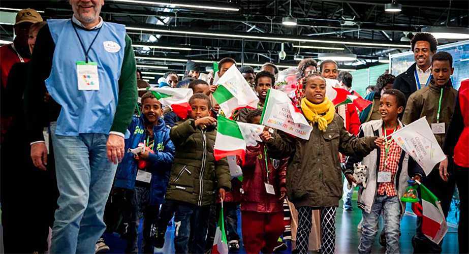 Los refugiados africanos llegan a Roma © Comunidad de San Egidio