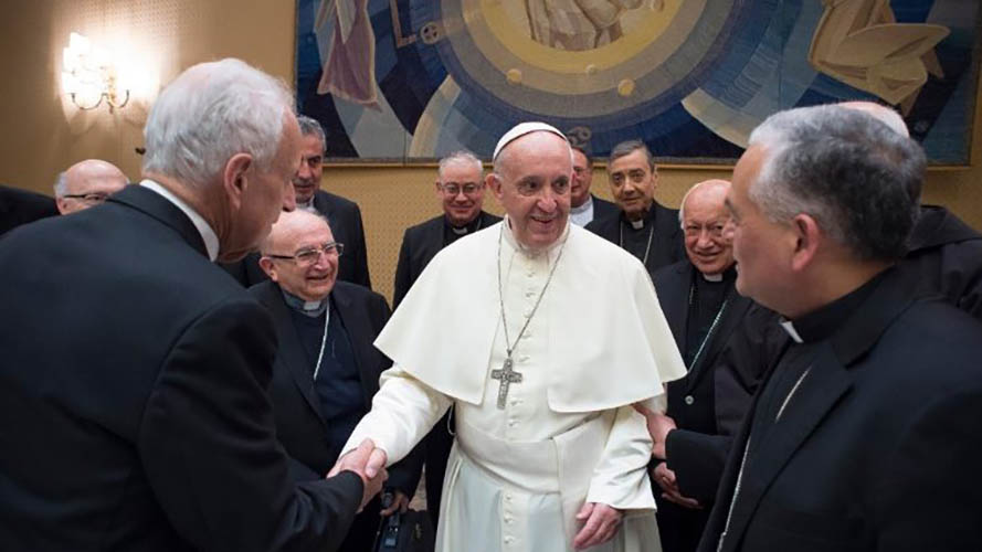Francisco con los obispos de Chile © Vatican Media