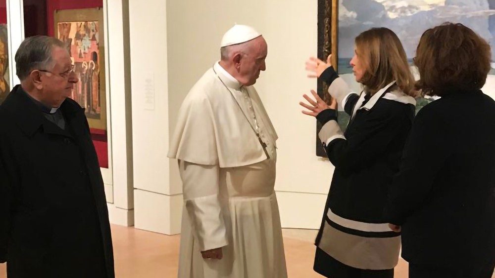 El Papa visitó la exposición de arte ruso © Vatican Media