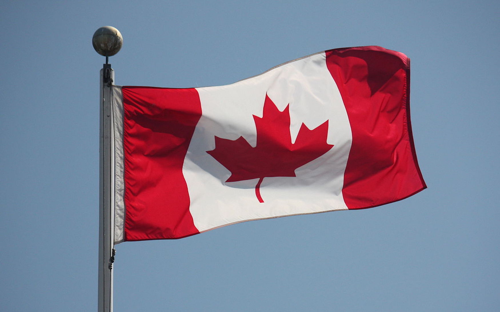 Bandera de Canadá. Wikimedia Commons