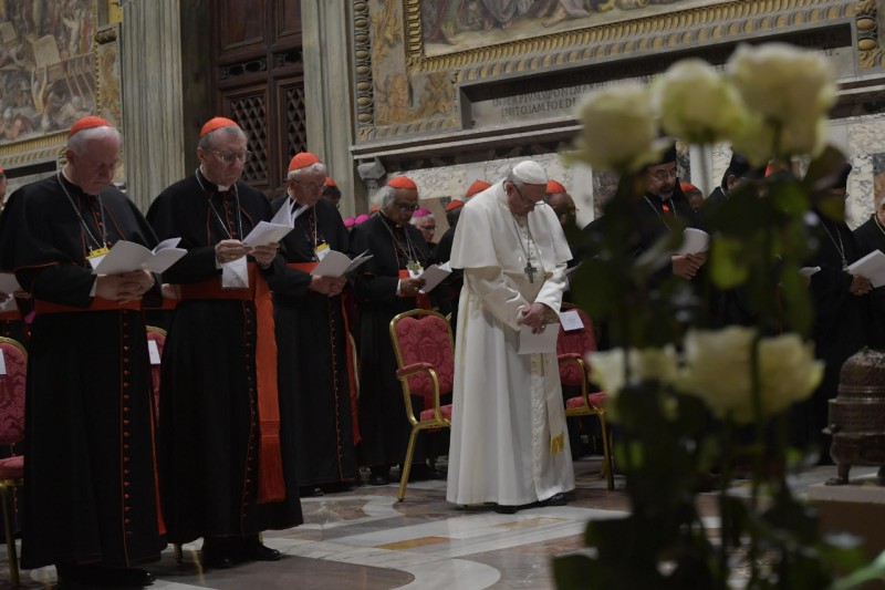 Examen de conciencia en la liturgia penitencial © Vatican Media