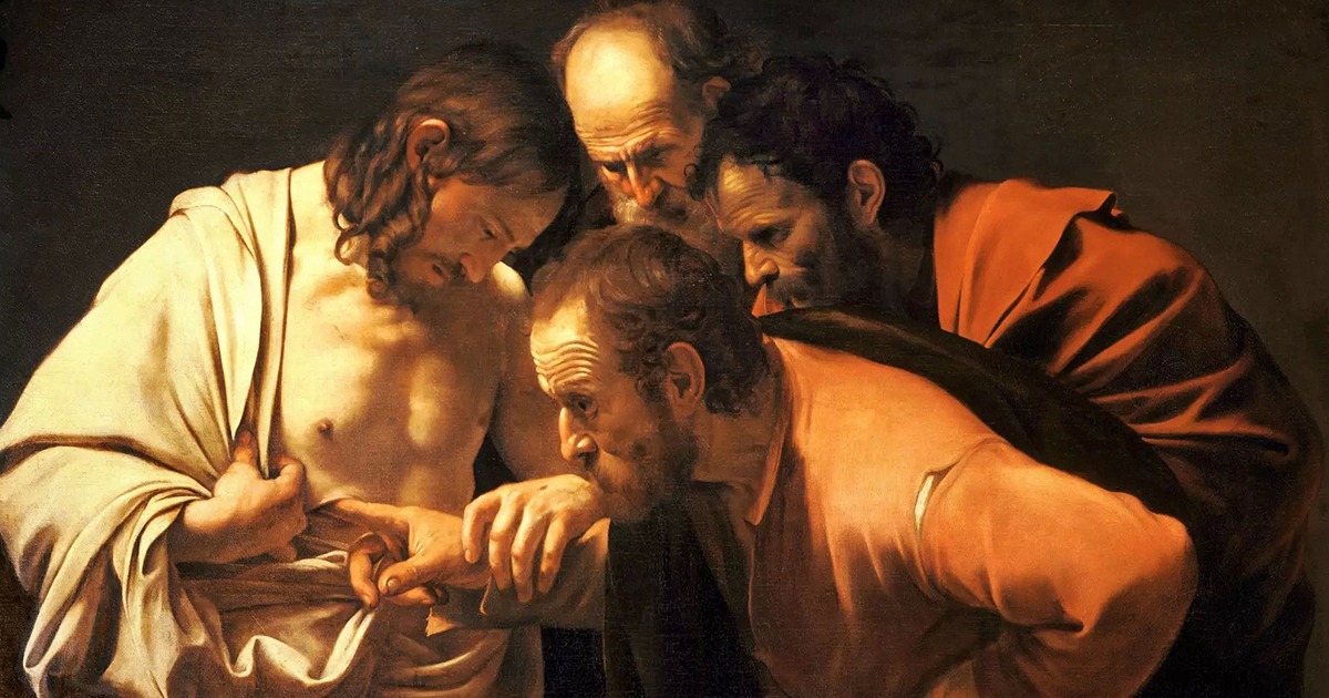 La incredulidad de Santo Tomás, Caravaggio. Wikimedia