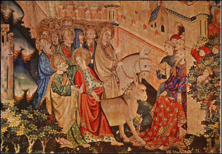 Tapiz de la Seo de Zaragoza, Cristo entrando en Jerusalén © Gozarte