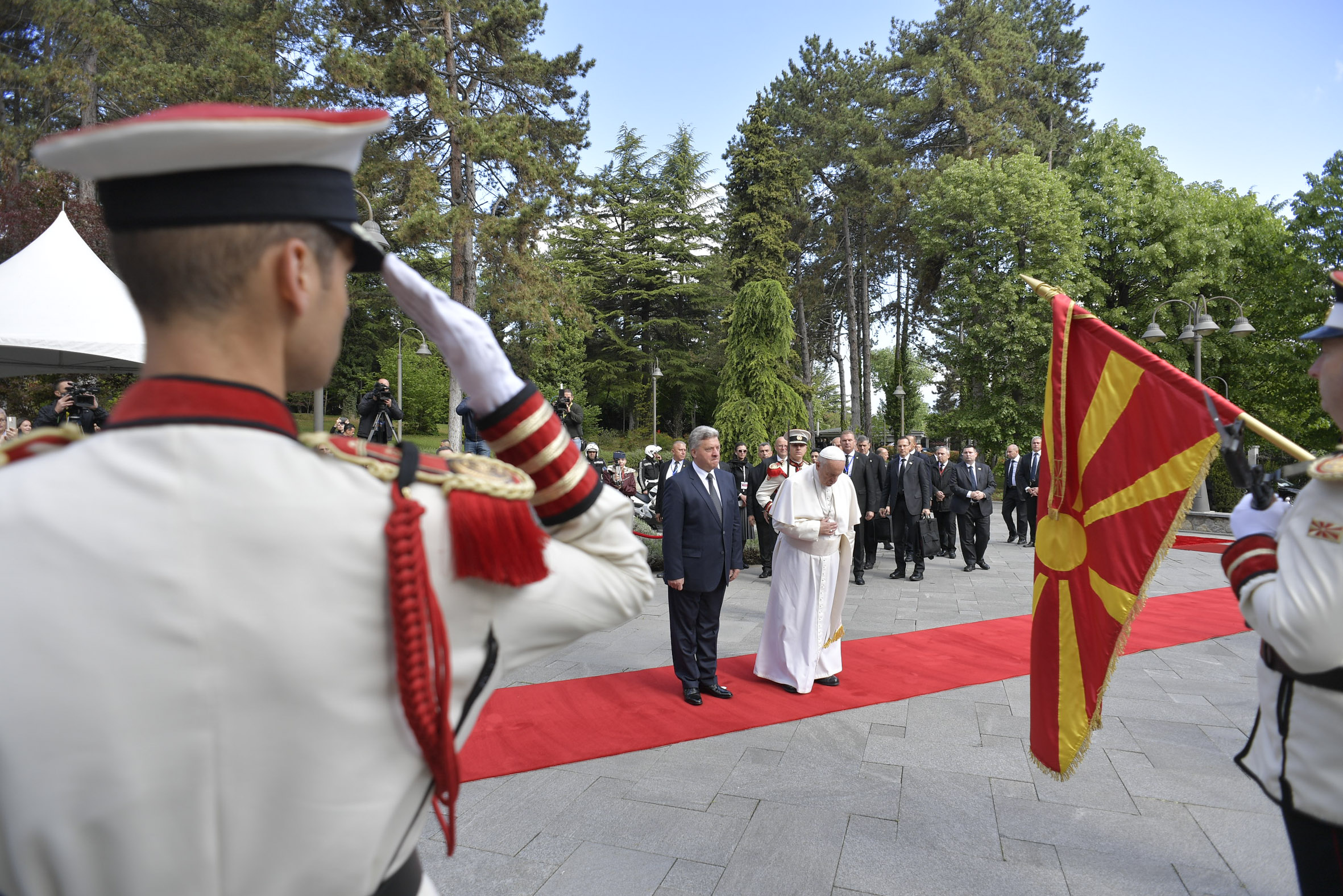 El Papa junto al Presidente de Macedonia del Norte © Vatican Media